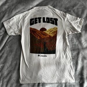 Columbia White 'Get Lost' Graphic Tee